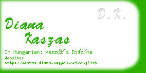 diana kaszas business card